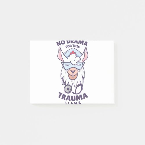 NO DRAMA FOR THIS TRAUMA LLAMA POST_IT NOTES