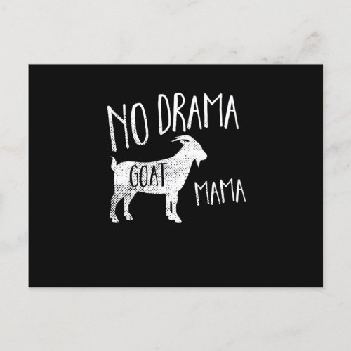 No Drama Goat Mama _ Funny Goat Mom T_Shirt Gift Announcement Postcard