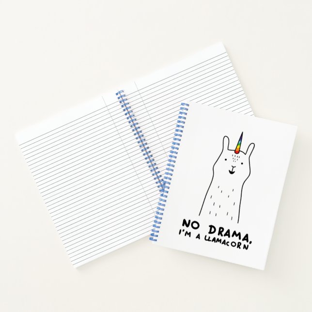 No Drama I'm A Llamacorn Notebook (Inside)