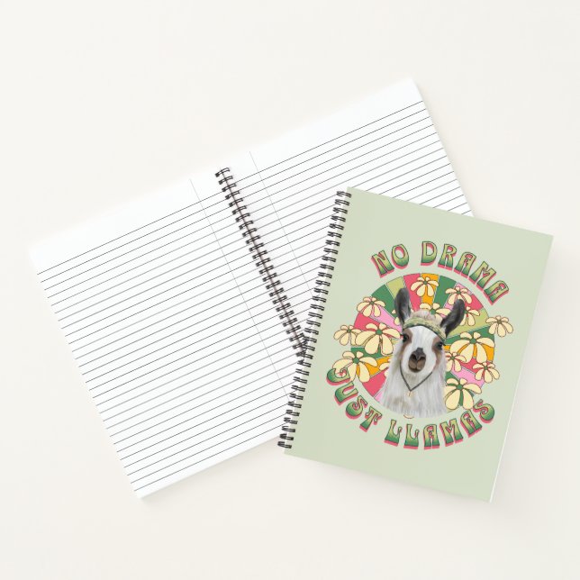No Drama Just Llamas - Cute Boho Llama Notebook (Inside)