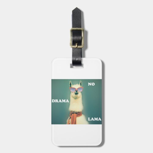 No drama lama luggage tag