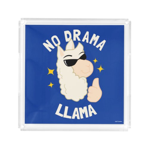 No Drama Llama Acrylic Tray