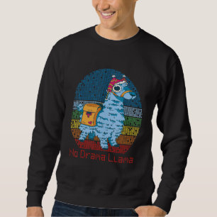 No Drama Llama Alpaca Retro Vintage for Animal Sweatshirt