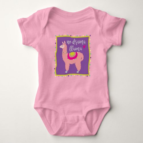 No Drama Llama Baby Body Suit Baby Bodysuit