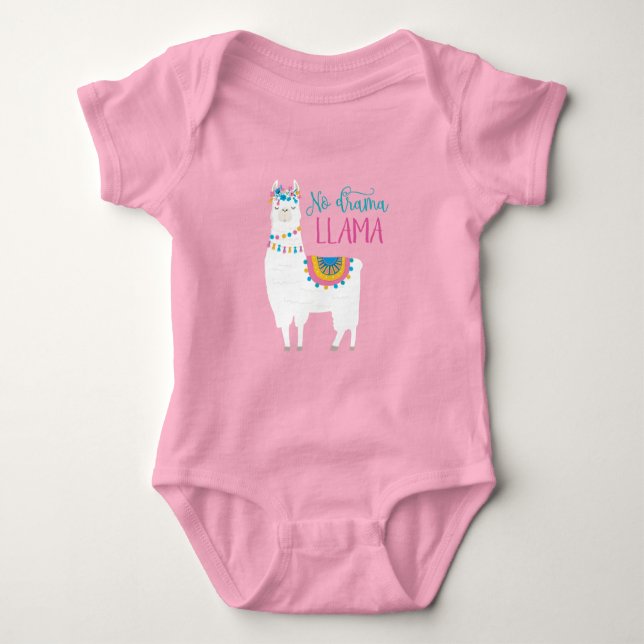 No Drama LLAMA Baby Bodysuit (Front)