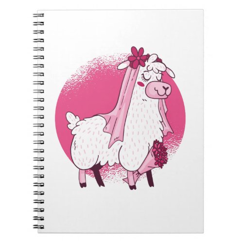 No Drama LLama BRIDE Funny Wedding Bridal Shower Notebook