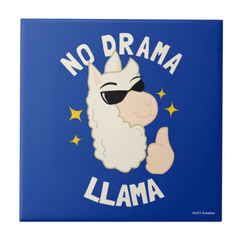 No Drama Llama Ceramic Tile