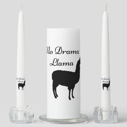 No Drama Llama _ Cute  Funny Silly Meme Unity Candle Set
