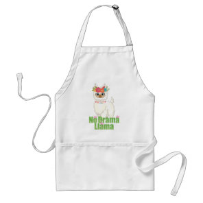 No Drama Llama Floral Kitchen Gift Adult Apron