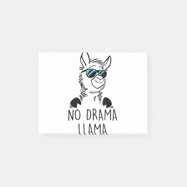 No Drama Llama Funny Lama Shirt Post-it Notes (Front)