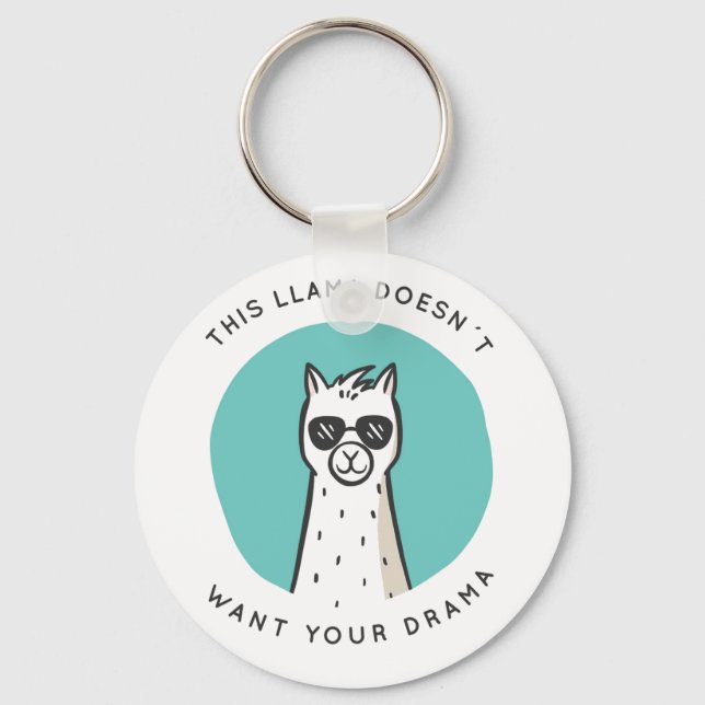 No Drama Llama Keychain (Front)