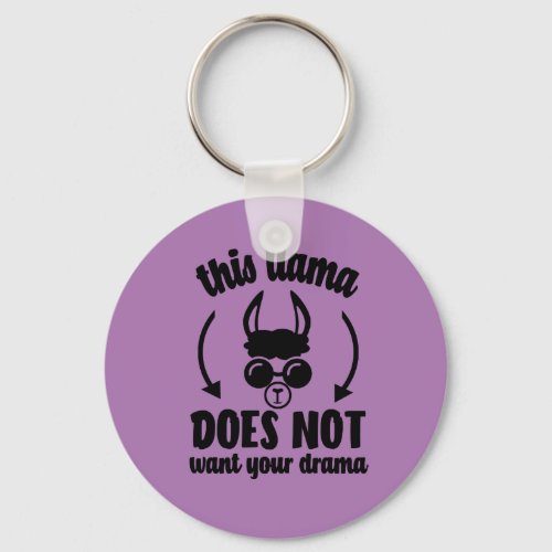 No Drama Llama Keychain