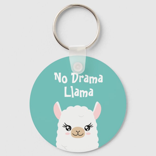 No Drama Llama Keychain (Front)