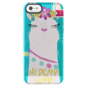 No Drama Llama Monogram Clear iPhone SE/5/5s Case