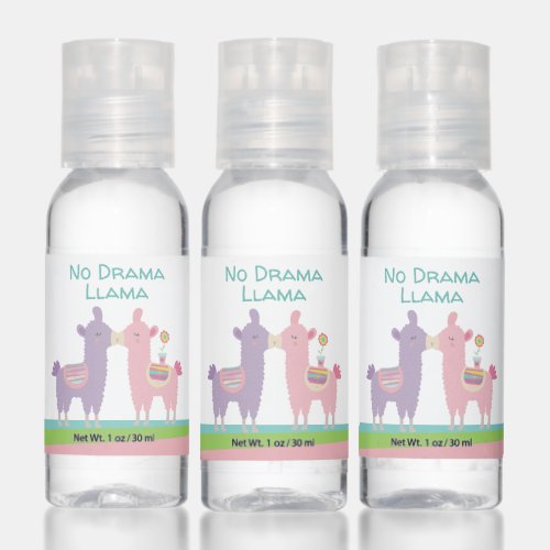 No Drama Llama Pink Purple Fun Cute Cool Girly  Hand Sanitizer