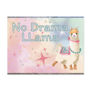 No Drama Llama Postcard