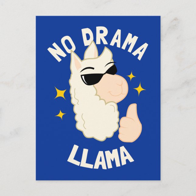 No Drama Llama Postcard (Front)