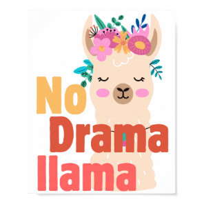 no drama llama poster