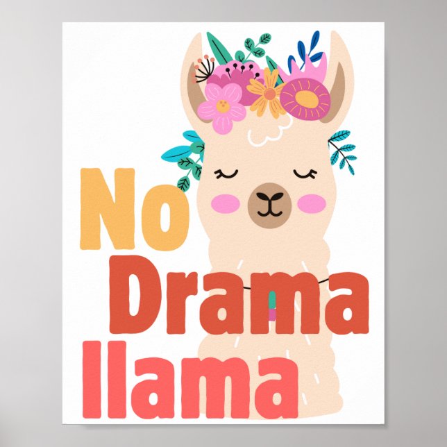 no drama llama poster (Front)