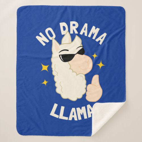 No Drama Llama Sherpa Blanket