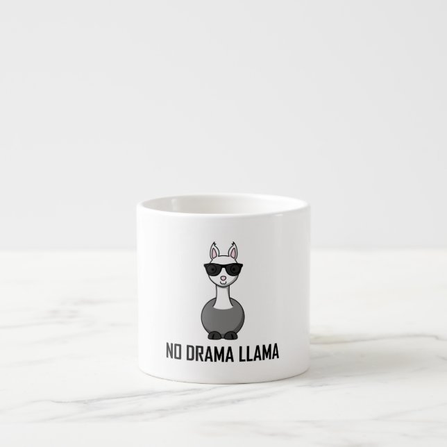 No Drama Llama Sunglasses Espresso Cup (Front)