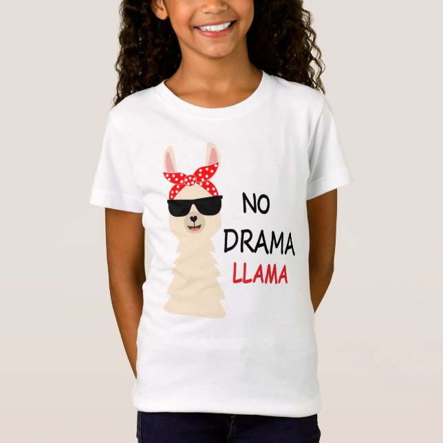 No Drama Llama  T-Shirt (Front)