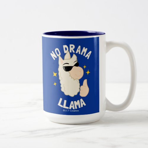 No Drama Llama Two_Tone Coffee Mug