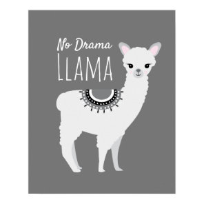No Drama Llama Wall Art Illustration