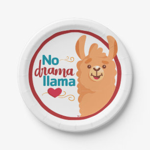 No Drama Llama (Warm) Paper Plates