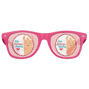 No Drama Llama (Warm) Pink Retro Sunglasses