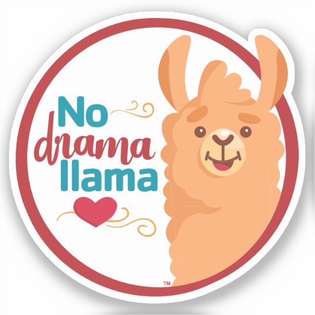 No Drama Llama (Warm)  Sticker (Front)