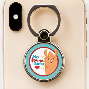 No Drama Llama (Warm) Teal Phone Ring Stand
