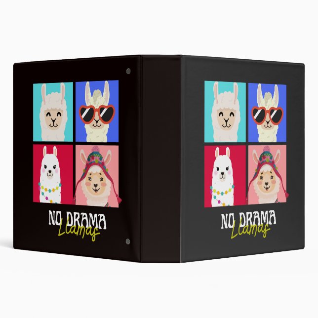 No drama Llamas     3 Ring Binder (Background)