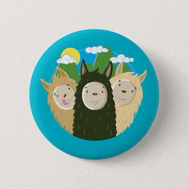 No Drama Llamas Brothers Button (Front)