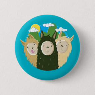No Drama Llamas Brothers Button