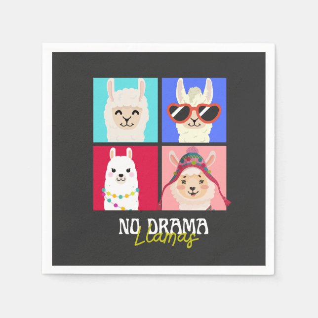 No drama Llama's Napkins (Front)