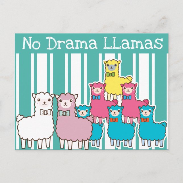 No Drama Llamas Postcard (Front)