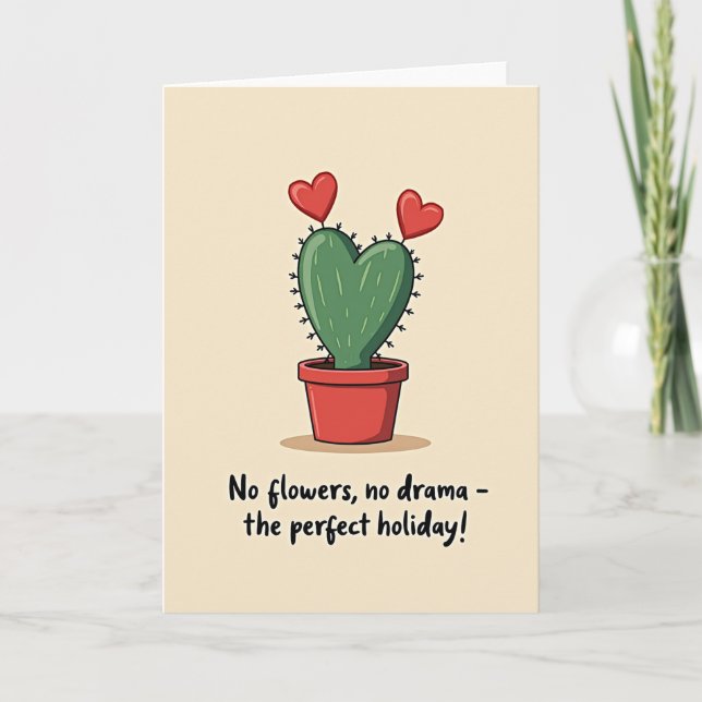 No Drama Love Cactus Card (Front)