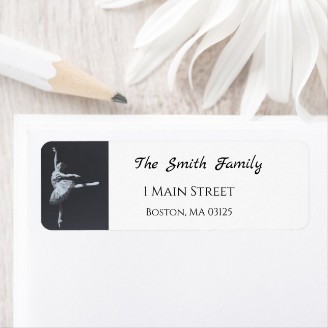 No Drama, Only Freedom, Black & White Ballerina Label (Insitu)