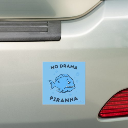 No Drama Piranha Car Magnet