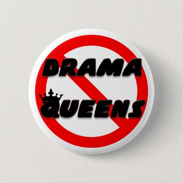No Drama Queens Button (Front)
