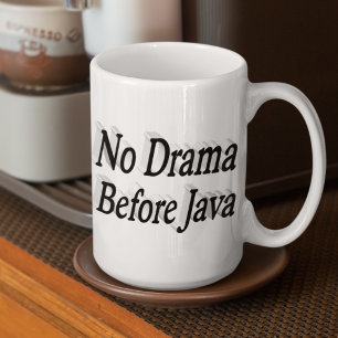 No Drama Quote half text Giant Coffee Mug