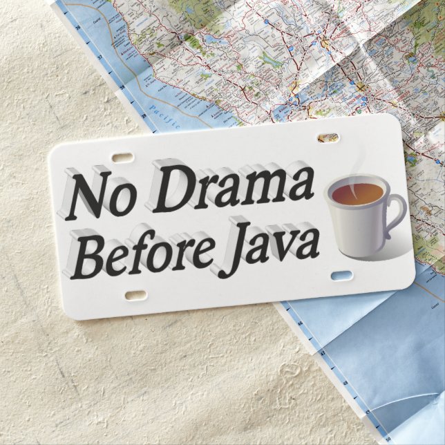 No Drama Quote License Plate (In Situ)