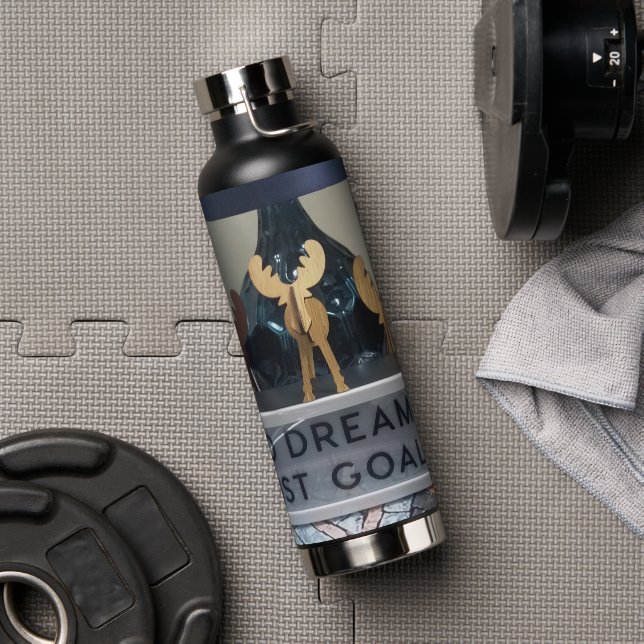 No Dreams, Just Goals: Reindeer Water Bottle (Gym)