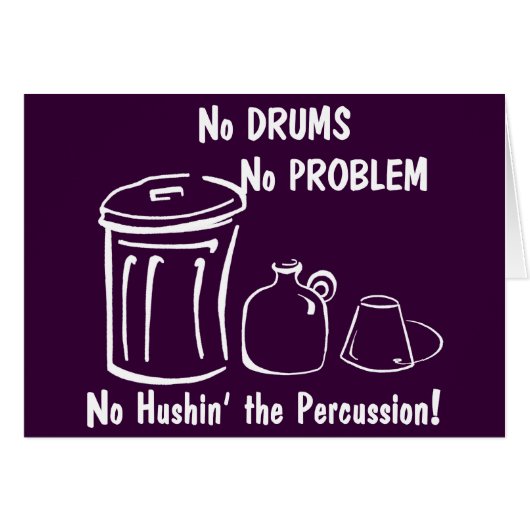 No Drums No Problem Cards (Front Horizontal)