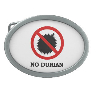NO Durian Tropical Fruit Sign Belt Buckle