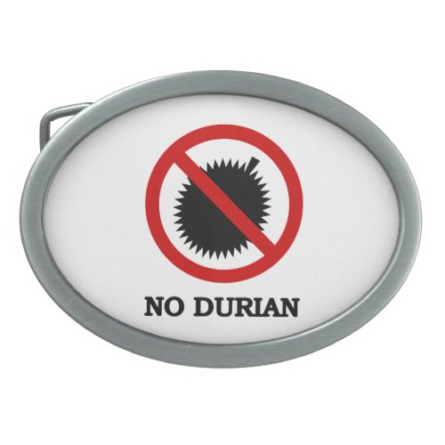 NO Durian Tropical Fruit Sign Belt Buckle