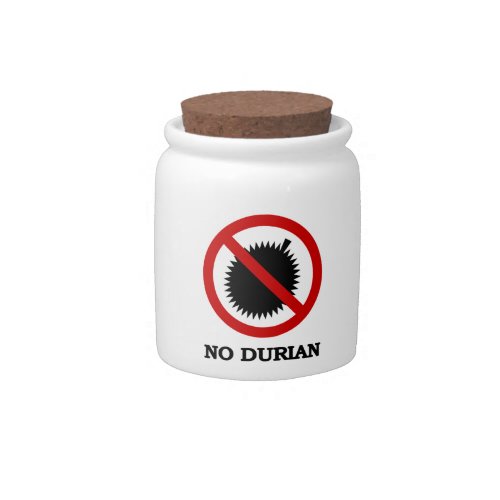 NO Durian Tropical Fruit Sign Candy Jar