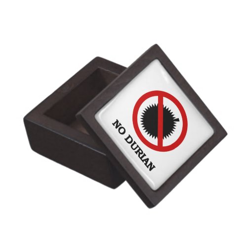 NO Durian Tropical Fruit Sign Keepsake Box