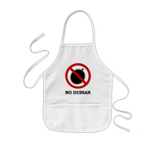 NO Durian Tropical Fruit Sign Kids Apron